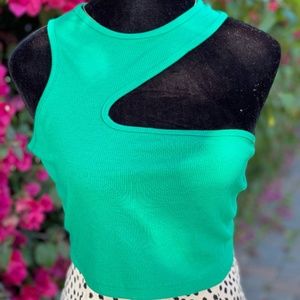 Asymmetrical Shoulder Crop Top